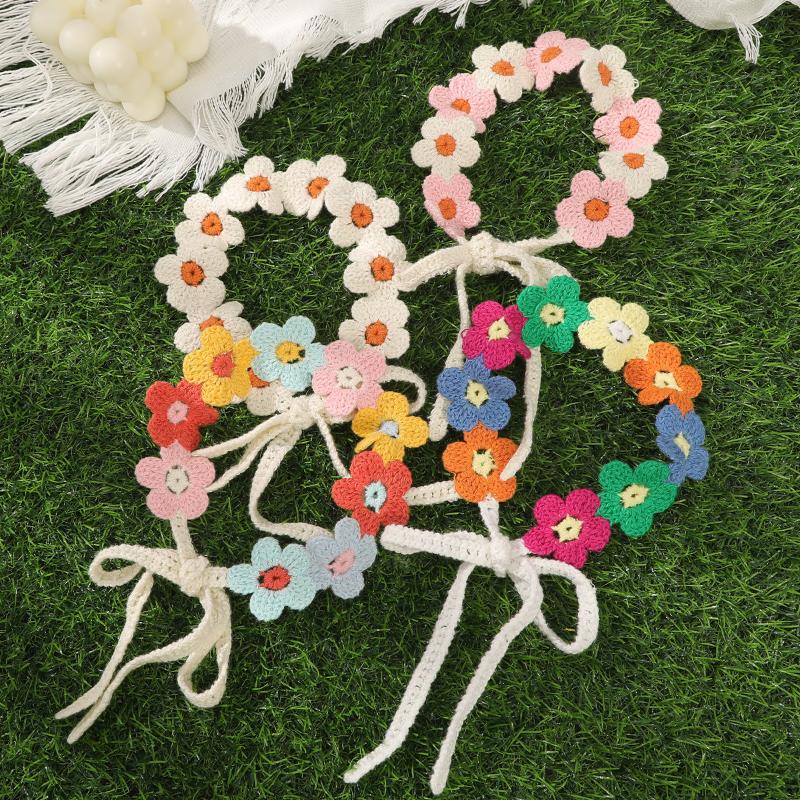 Travel Accessories Hawaii - Colorful Flowers Turban Headbands Knitted Flower