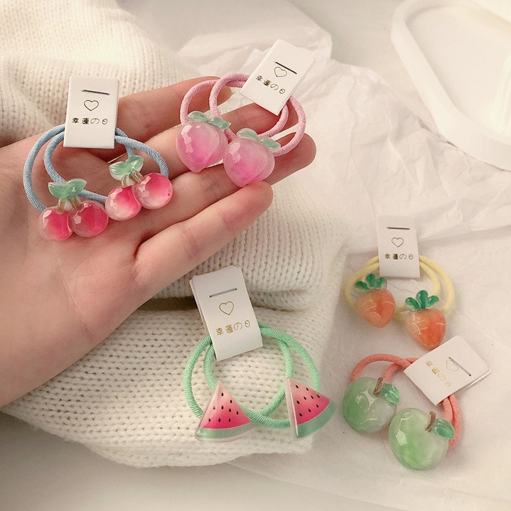 Travel Accessories For Toddlers - Kids Carrot Hair Ties 5 Pair