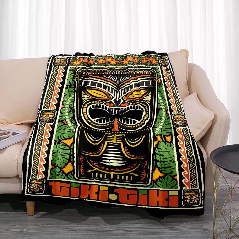 Travel Accessories Hawaii - Tiki Bar Fashion Flannel Throw Blanket