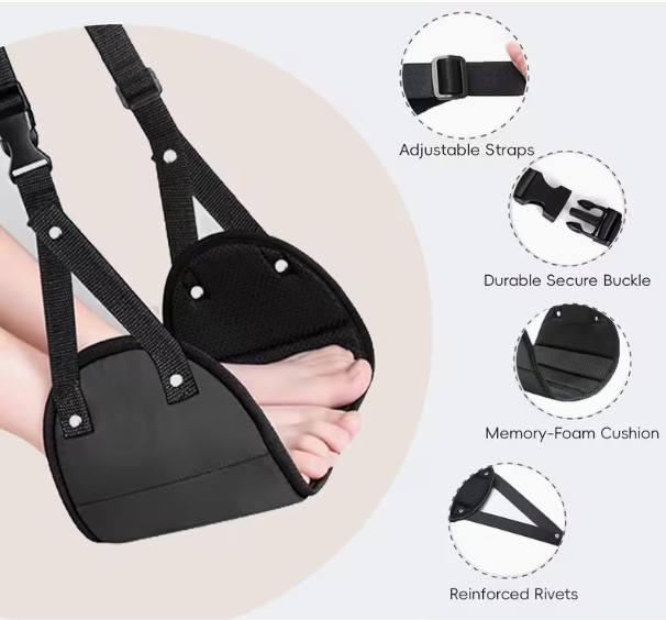 Travel Accessories For Long Haul Flights - Adjustable footrest with N portable foot