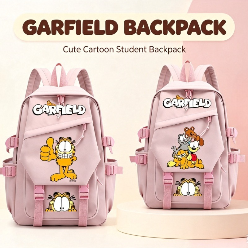 Travel Accessories Set - Garfield cartoon cute student lightweight schoolbag