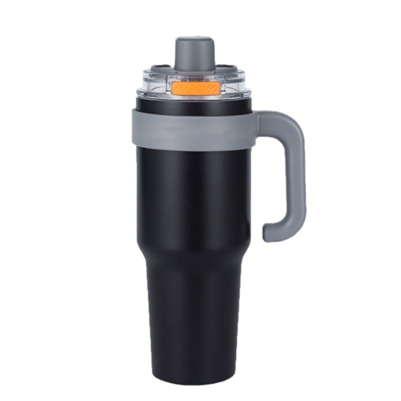Travel Accessories To Buy - 【TODAY-BUY】~@ Ceramic Inner+ Handle Insulated Tumbler