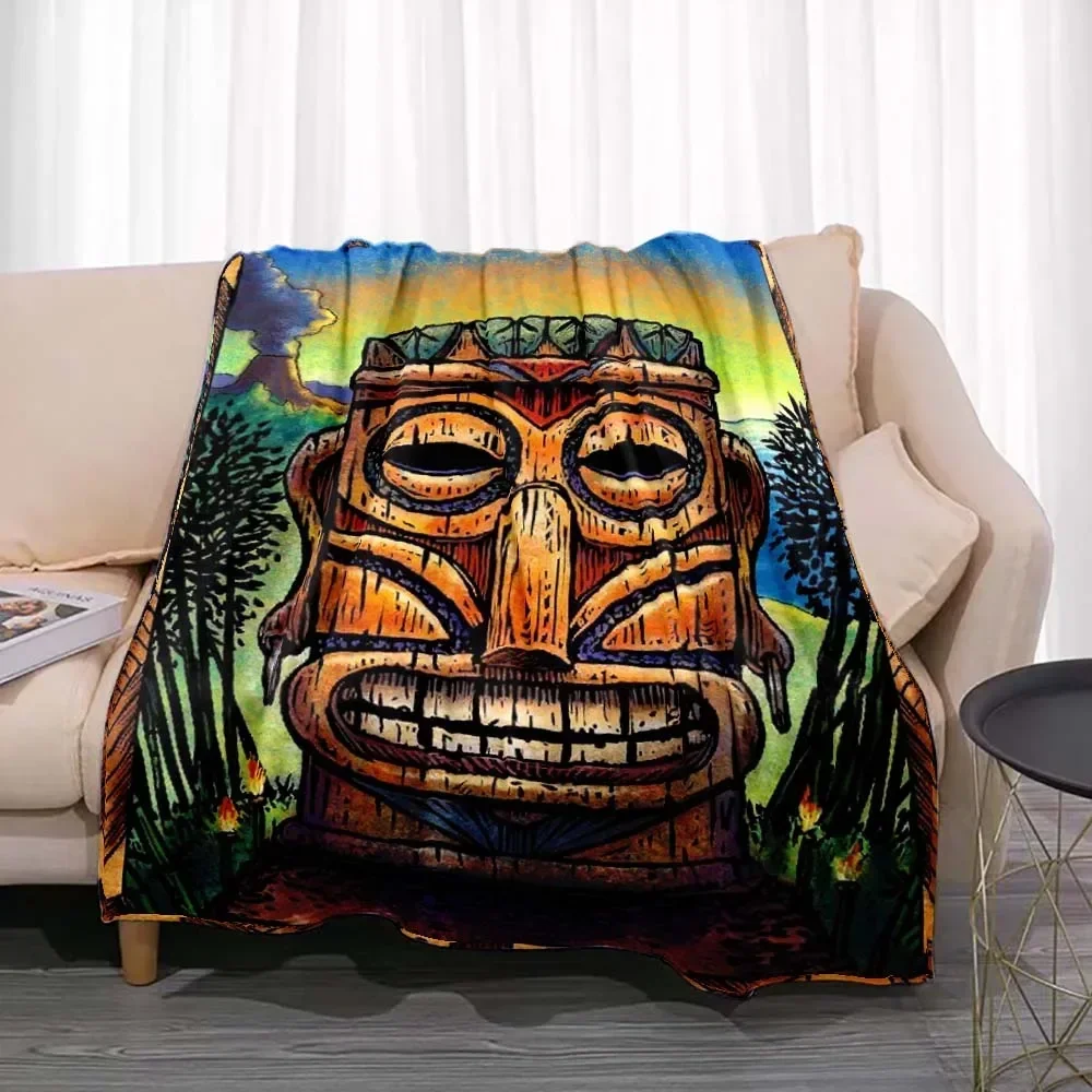 Tiki Bar Fashion Flannel Throw - Travel Accessories Hawaii ulasan dan harga
