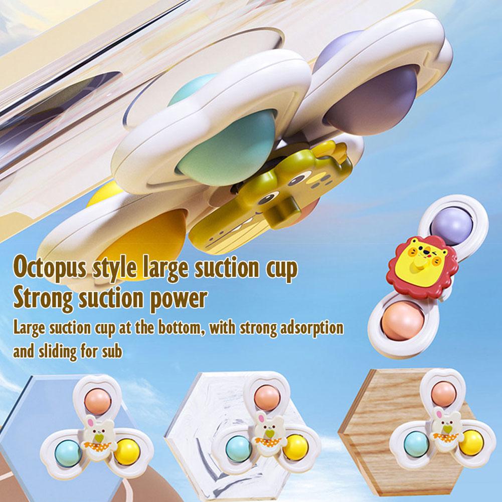 3PCS Suction Cup Rotating Toy  - Travel Accessories Baby ulasan dan harga