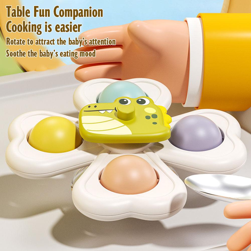 3PCS Suction Cup Rotating Toy  - Travel Accessories Baby ulasan dan harga