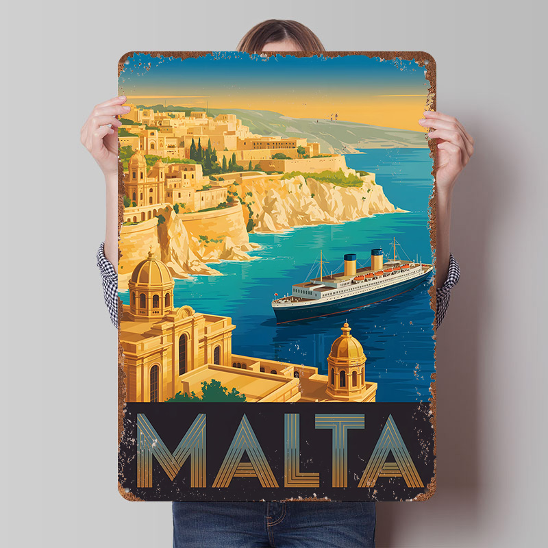 Malta Travel Metal Poster Cust - Travel Accessories Malta ulasan dan harga