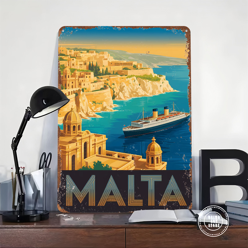 Malta Travel Metal Poster Cust - Travel Accessories Malta ulasan dan harga