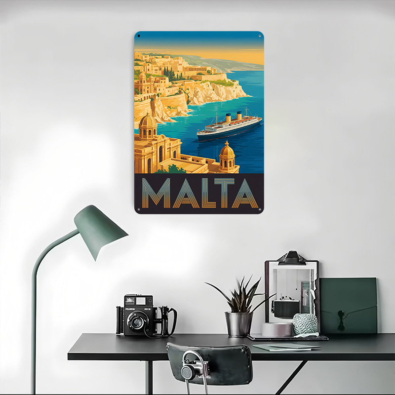 Malta Travel Metal Poster Cust - Travel Accessories Malta ulasan dan harga
