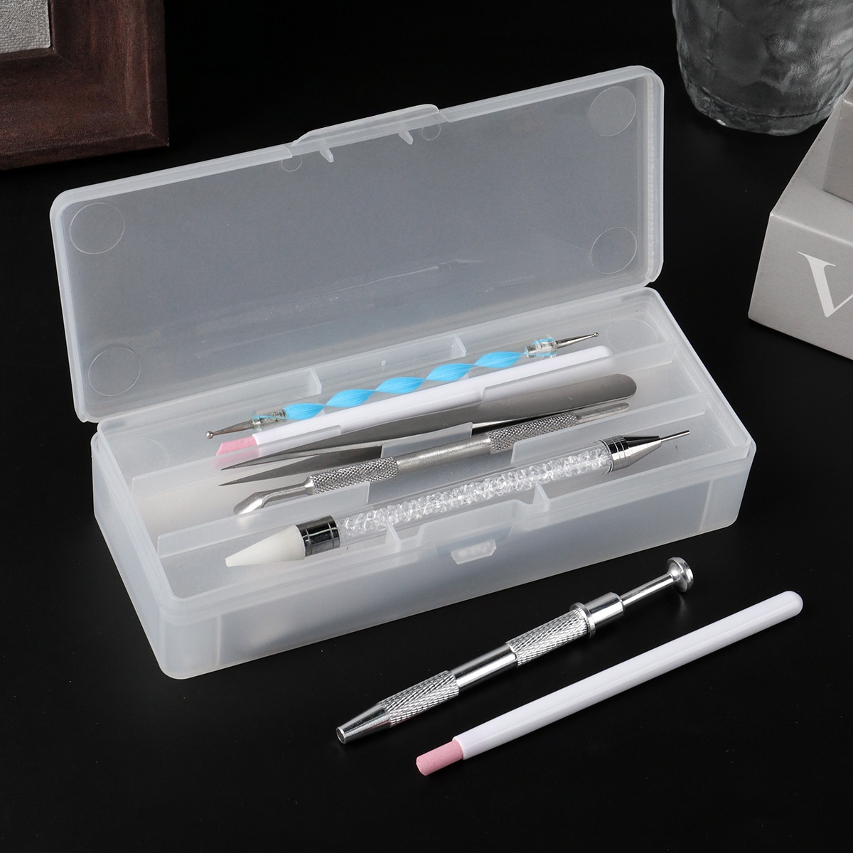 Transparent Nail Studio Set Na - Travel Accessories Box ulasan dan harga