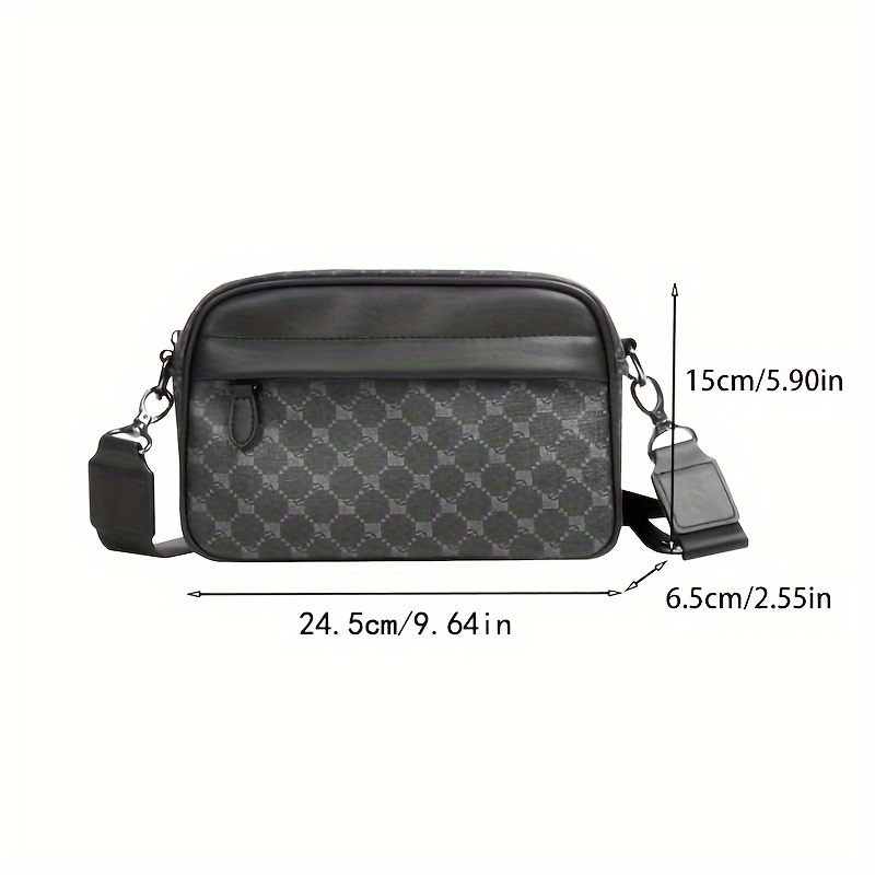 Men Classic Print PU Crossbody - Camera Bag Travel ulasan dan harga