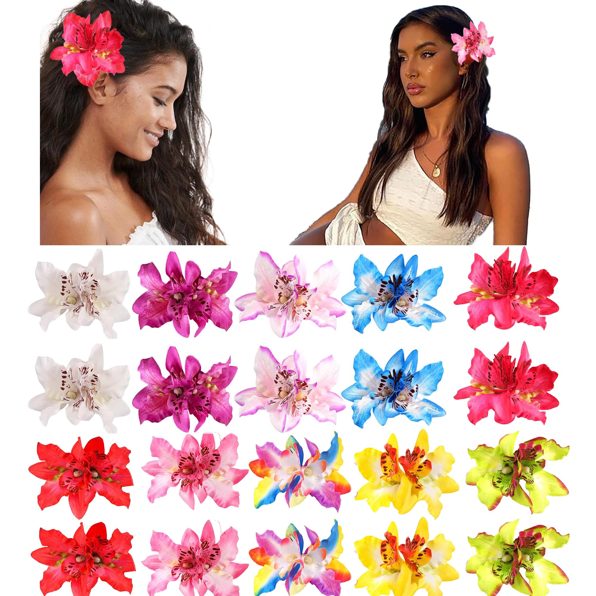 2Pcs Hawaii Orchid Flowers Hai - Travel Accessories Hawaii ulasan dan harga