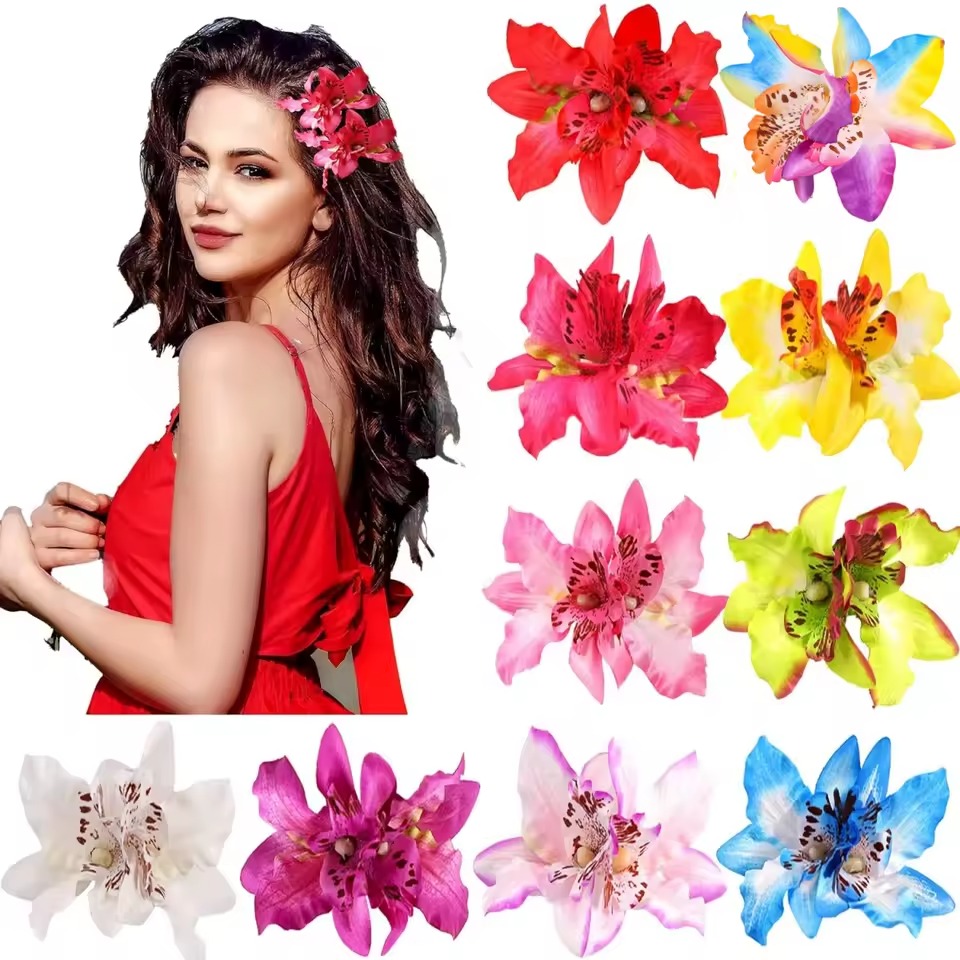 2Pcs Hawaii Orchid Flowers Hai - Travel Accessories Hawaii ulasan dan harga
