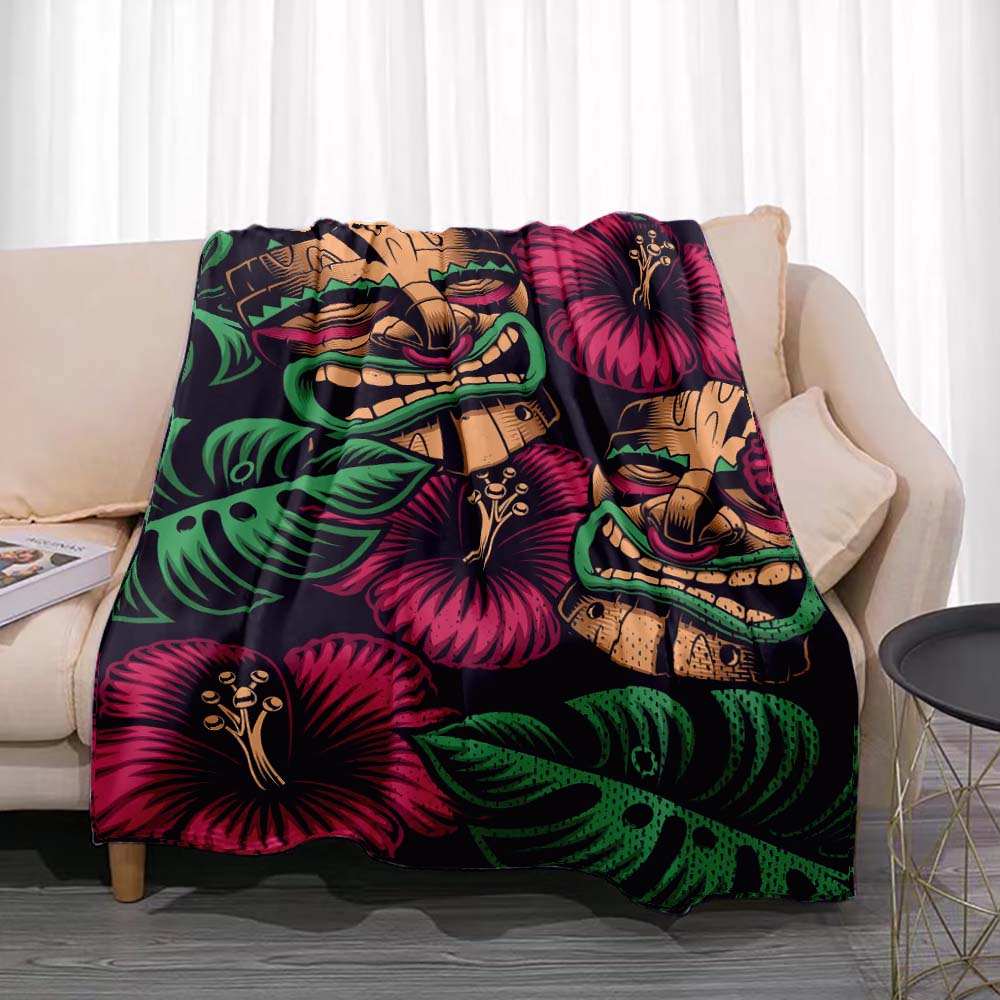 Tiki Bar Fashion Flannel Throw - Travel Accessories Hawaii ulasan dan harga