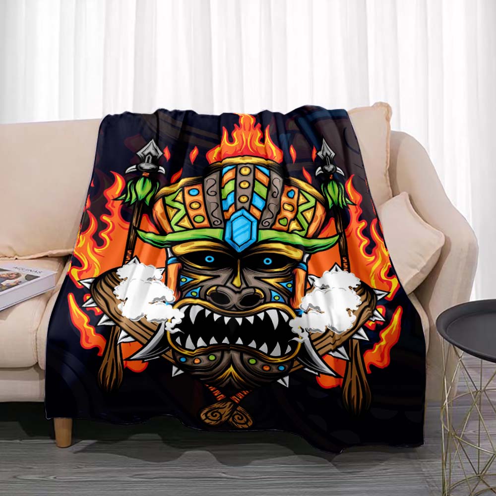 Tiki Bar Fashion Flannel Throw - Travel Accessories Hawaii ulasan dan harga
