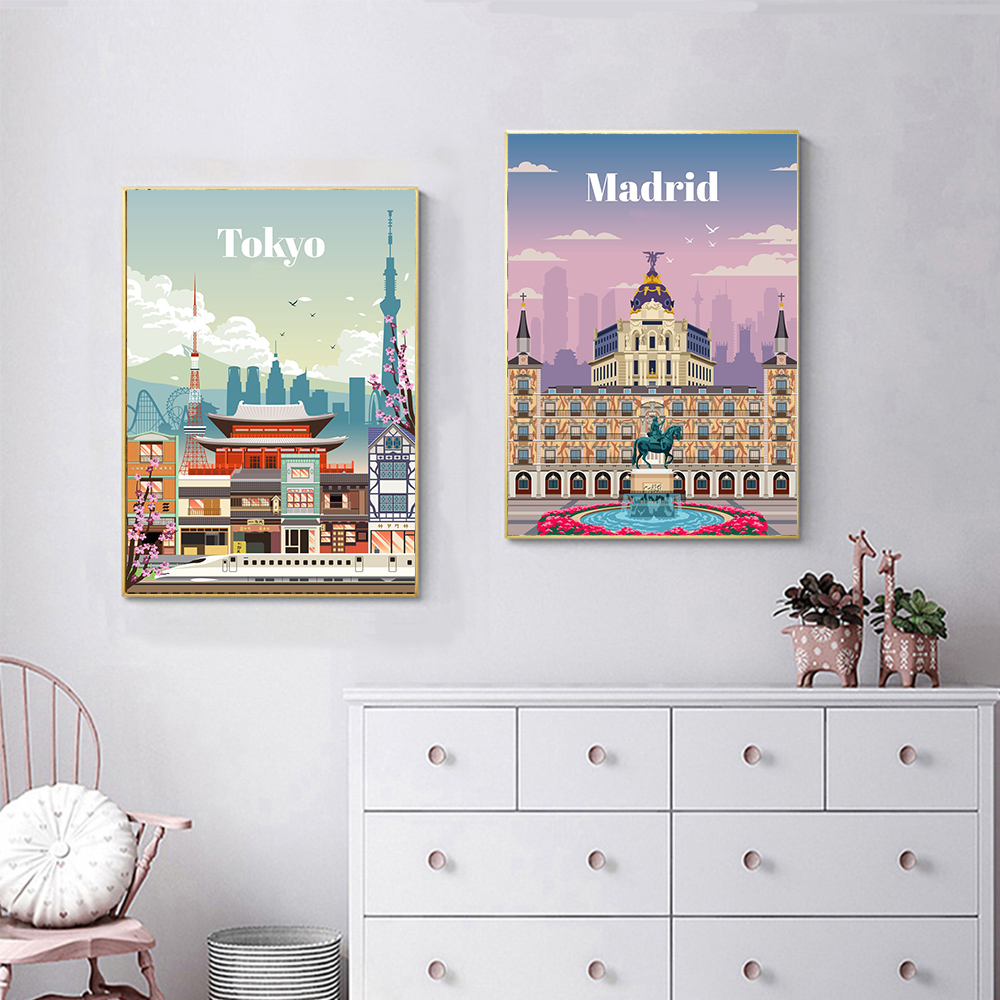 City Landscape Diamond Paintin - Travel Accessories London ulasan dan harga