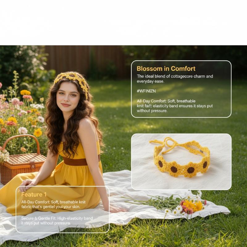 Knitted Flower Headband Colorf - Travel Accessories Hawaii ulasan dan harga