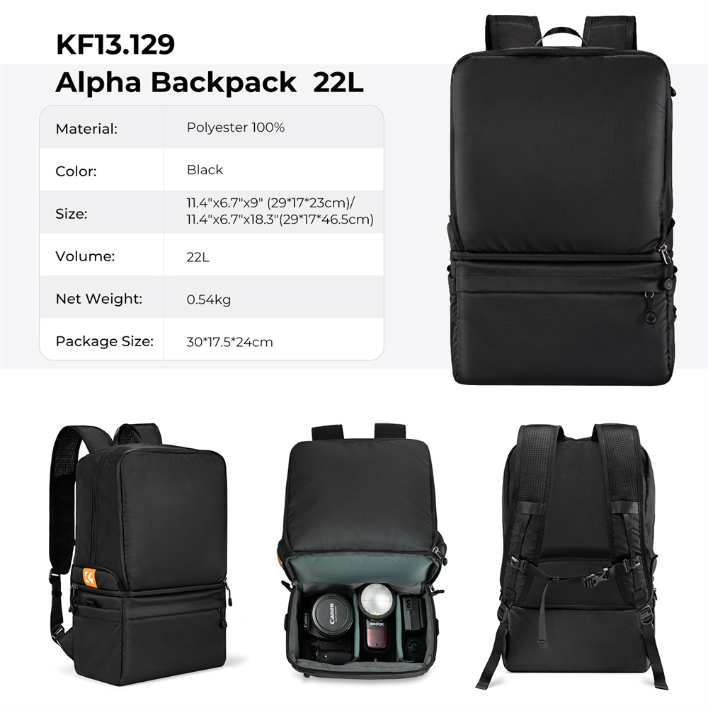K&F CONCEPT 22L Camera Backpac - Camera Bag Travel ulasan dan harga