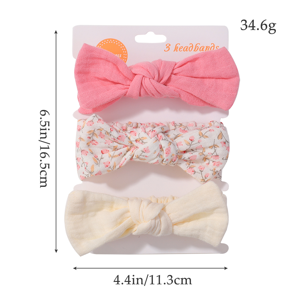 3Pcs/Set Soft Elastic Bows Hea - Travel Accessories For Toddlers ulasan dan harga