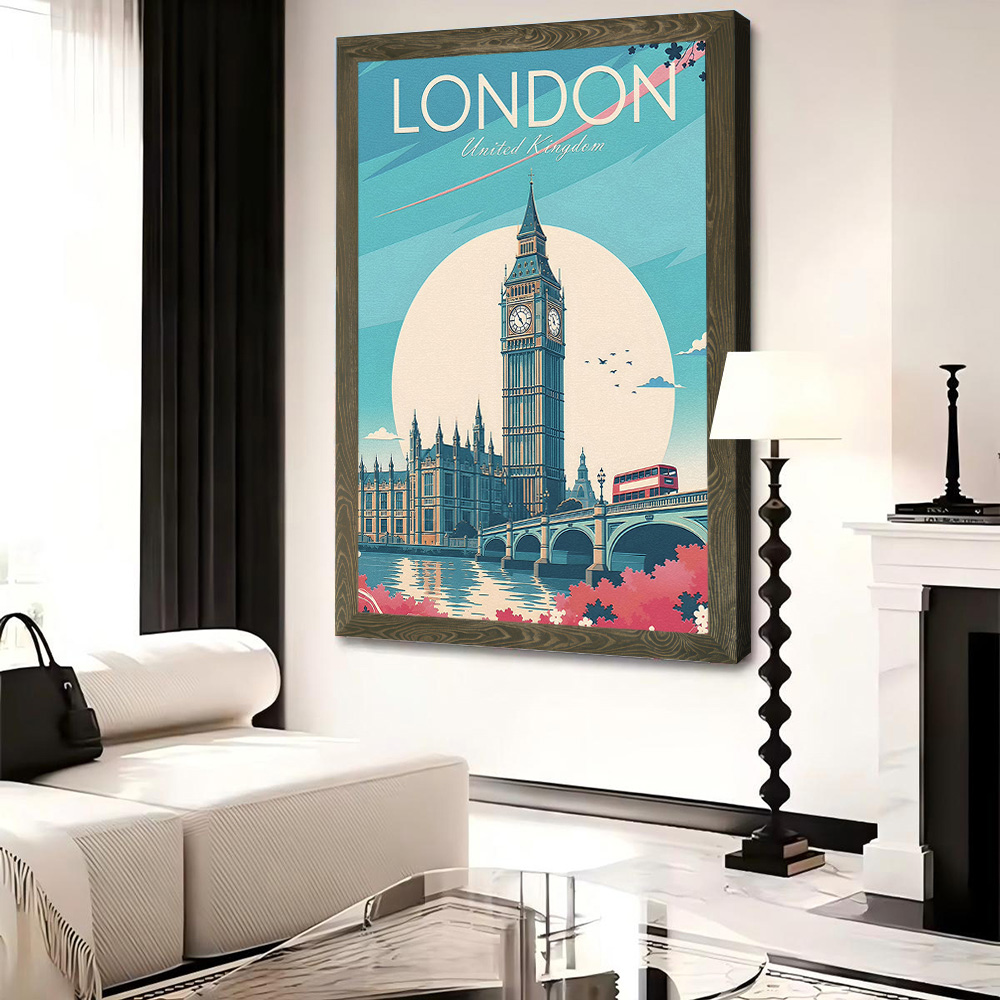 London Travel Canvas Poster Wa - Travel Accessories London ulasan dan harga