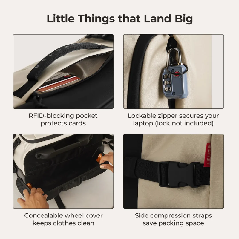BAGSMART 43L Roller Travel Bac - Travel Router Accessories ulasan dan harga