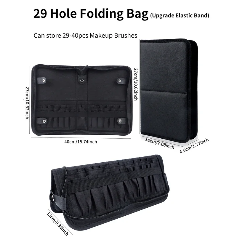29/23 Holes Foldable Makeup Br - Travel Accessories Set ulasan dan harga