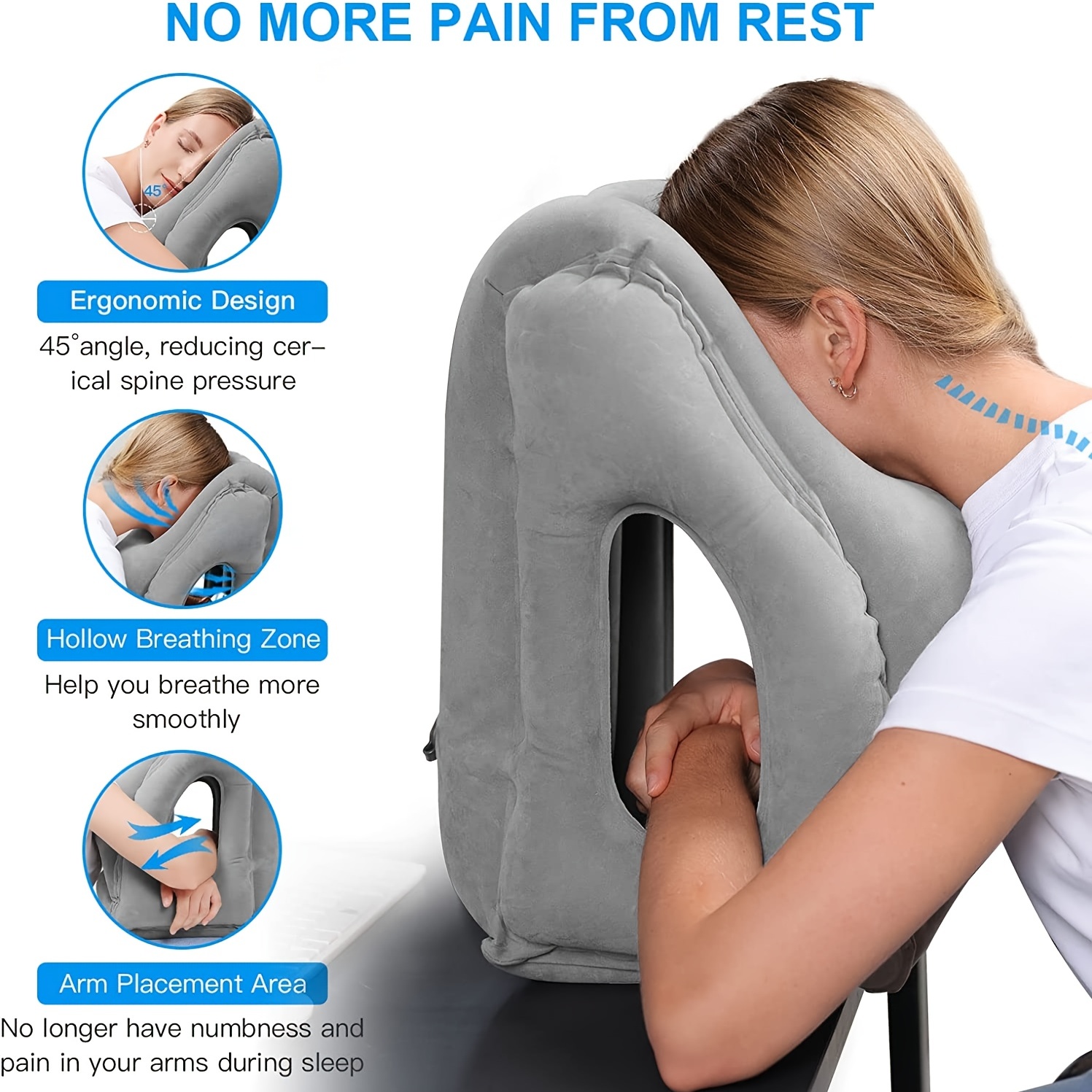 Inflatable Travel Pillow,Trave - Travel Accessories For Long Haul Flights ulasan dan harga