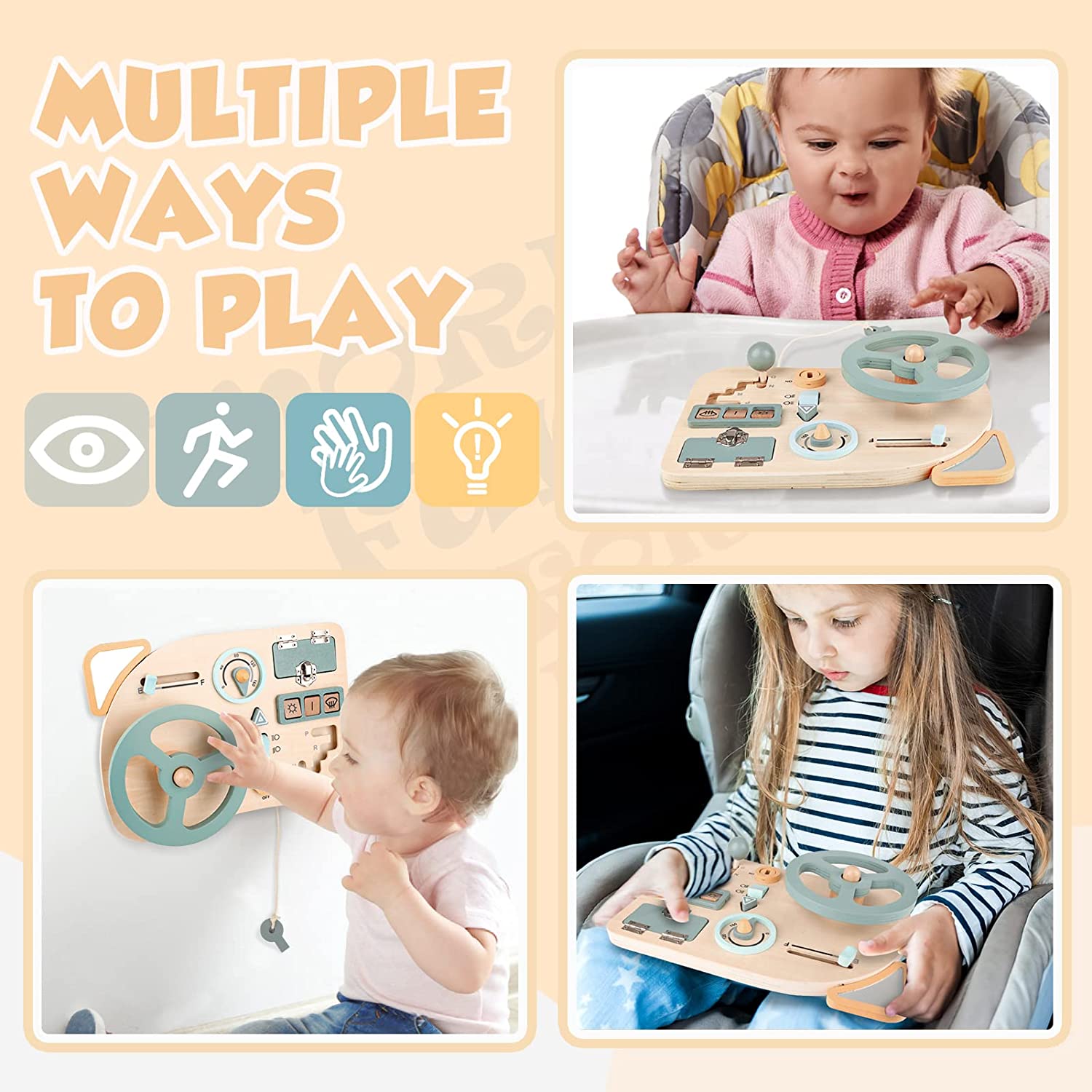 Montessori Toy Steering Wheel  - Travel Accessories For Toddlers ulasan dan harga